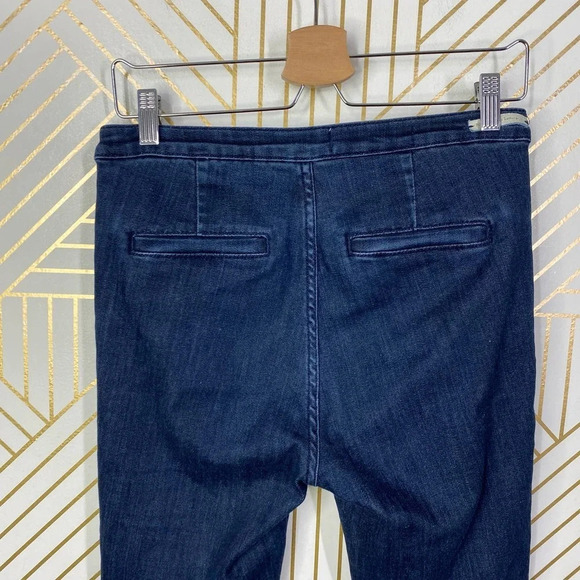 Anthropologie Pilcro High-Rise Capri Denim Legging Jeans Dark‎ Wash Blue Size 27 - Picture 7 of 12